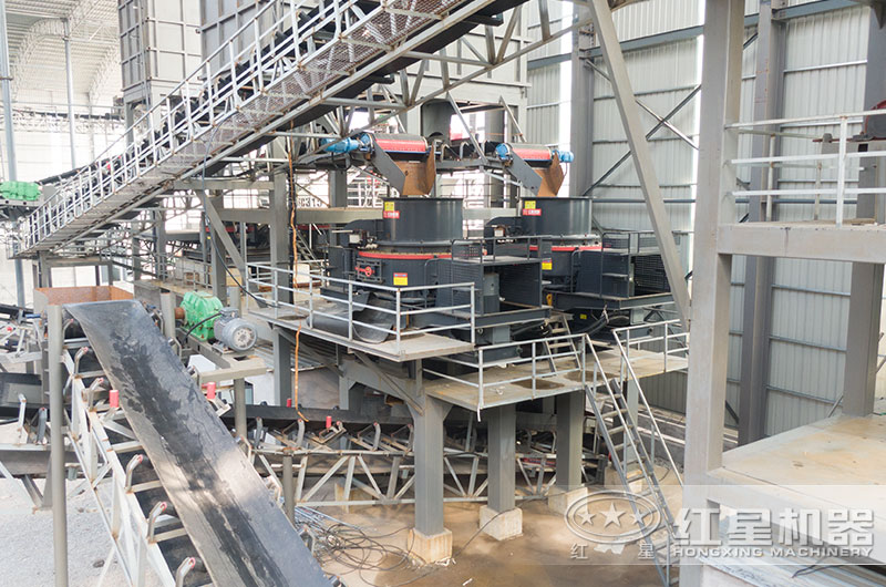 HVI制砂機工作現場圖片