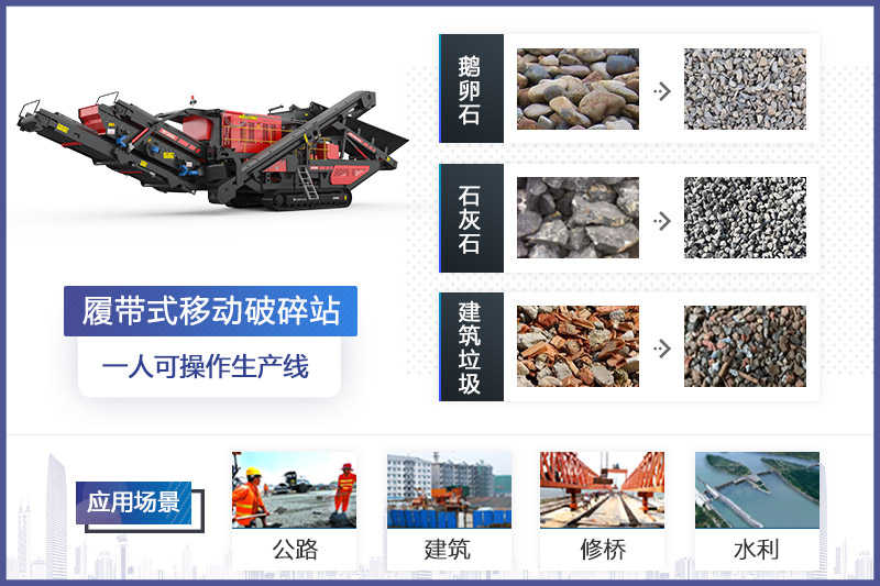 履帶式移動(dòng)破碎機(jī)應(yīng)用領(lǐng)域