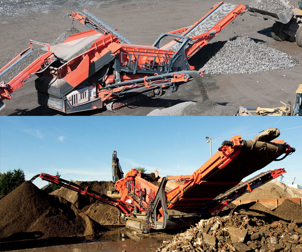 河南焦作履帶沙石分離機作業(yè)現(xiàn)場