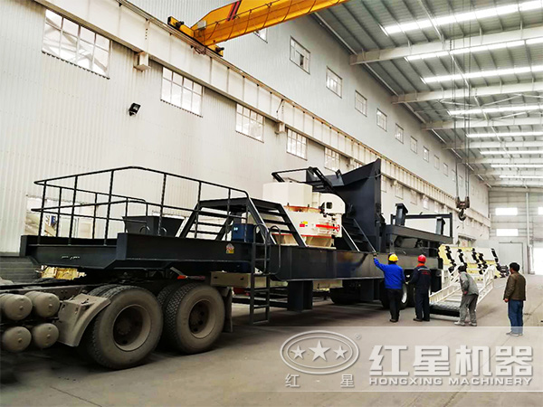 青石、鵝卵石等物料制砂處理推薦使用車載流動制砂機